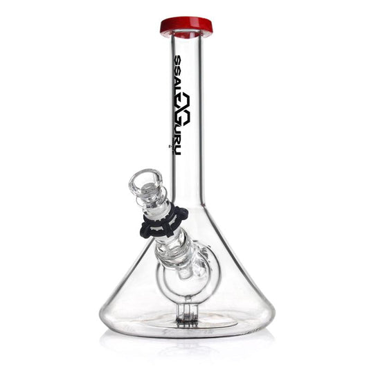 Glass Guru Waterpipe 11" Double Layer Ball Perc