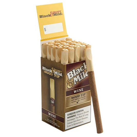 Black & Mild Cigarillos 1CT Wine Wood 25CT Box