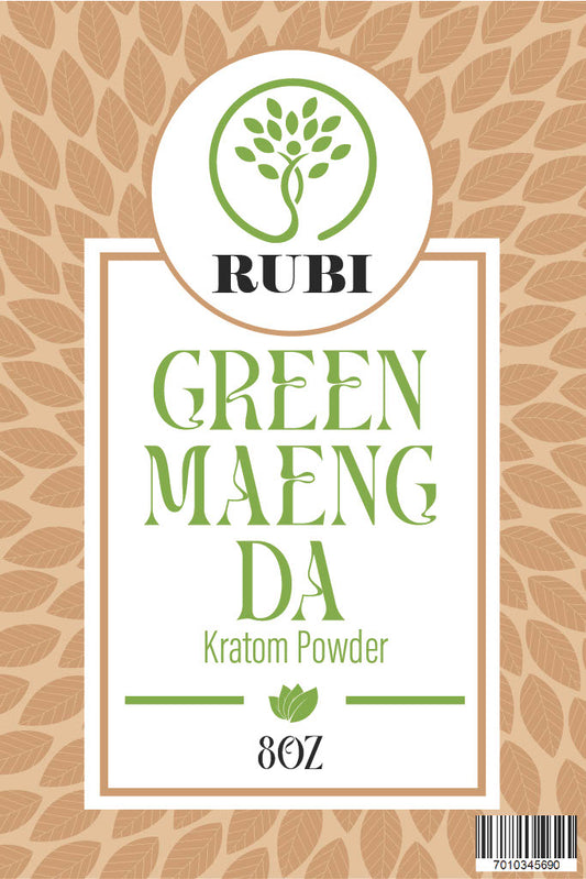 Rubi Kratom Powder 8oz Maeng Da Green