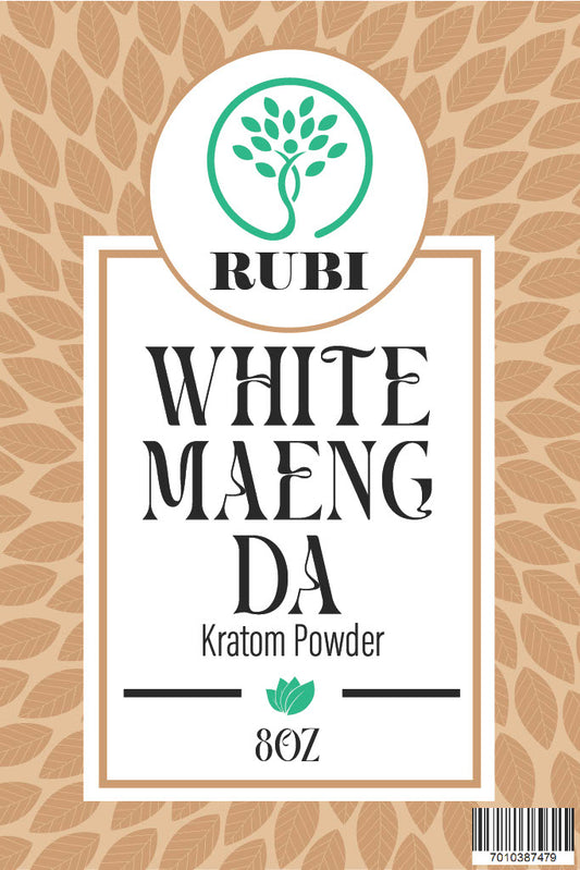 Rubi Kratom Powder 8OZ Maeng Da White