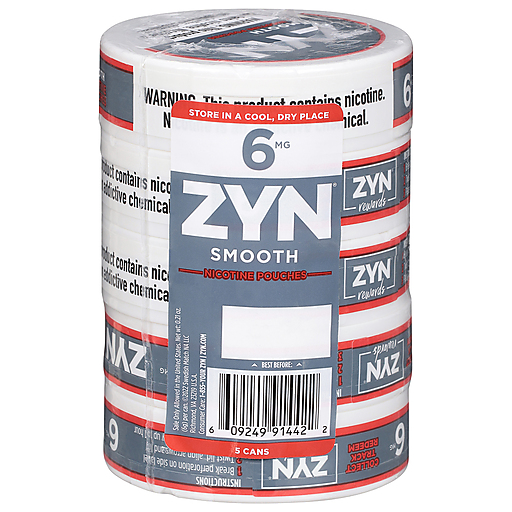 ZYN Nicotine Pouches 6MG  5CT