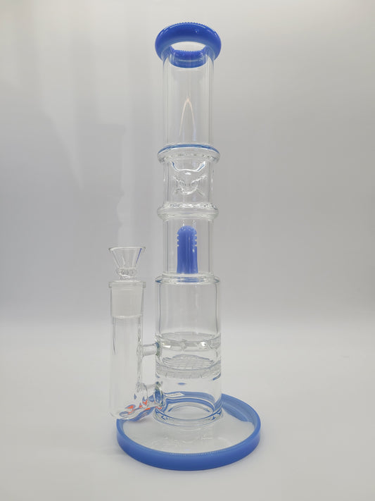 Waterpipe 12" Flat Base Turbine Multi-Perc