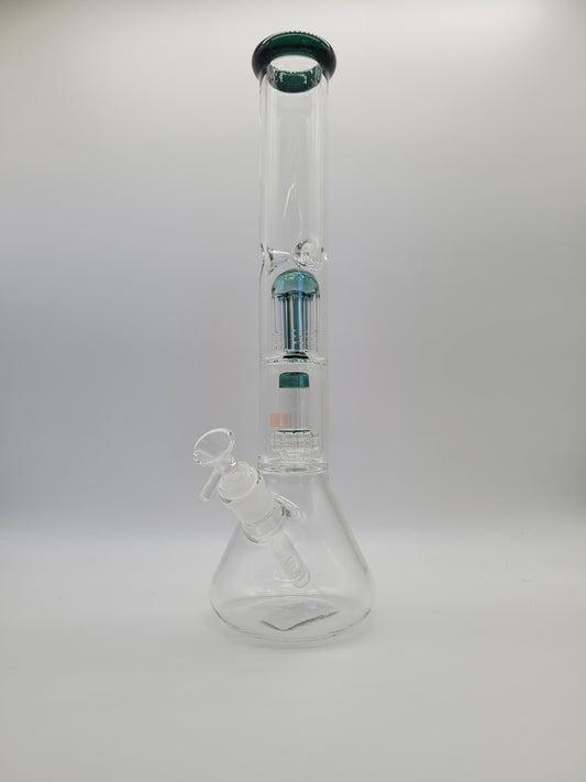 Waterpipe 16” Double Tree & Matrix Perc Beaker Mix