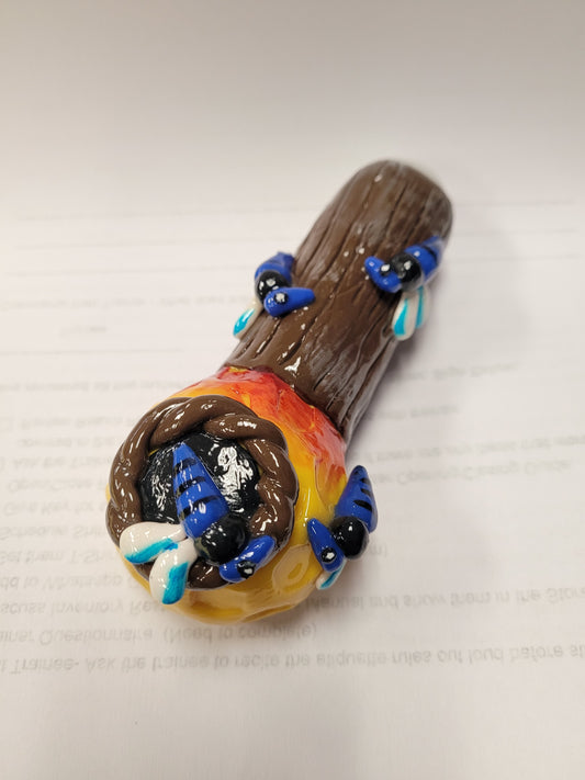 Handpipe 5" Art Deco Bee Hive Mix Color