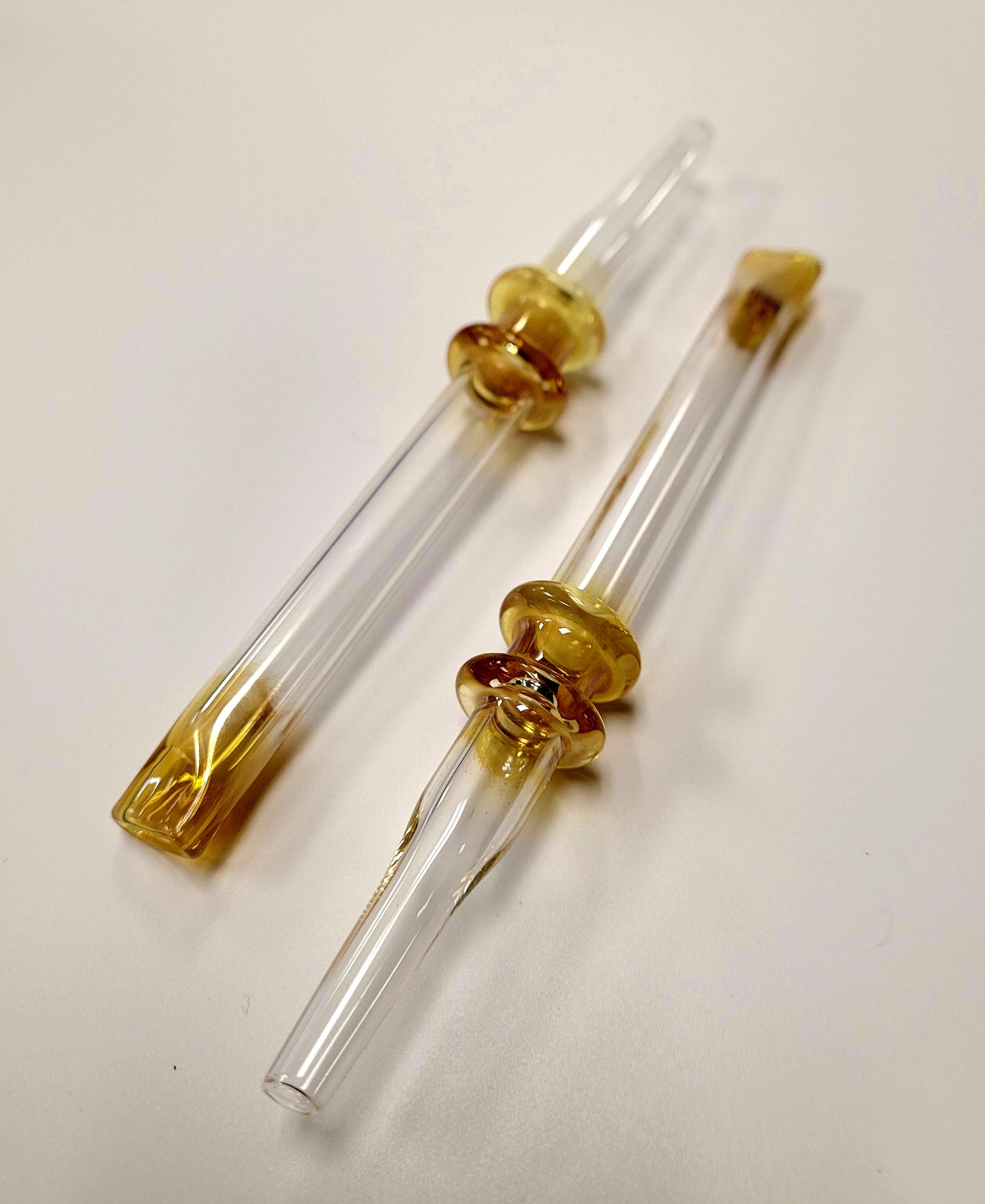 Nectar Collector 6" Glass 2 rings Gold Fumed