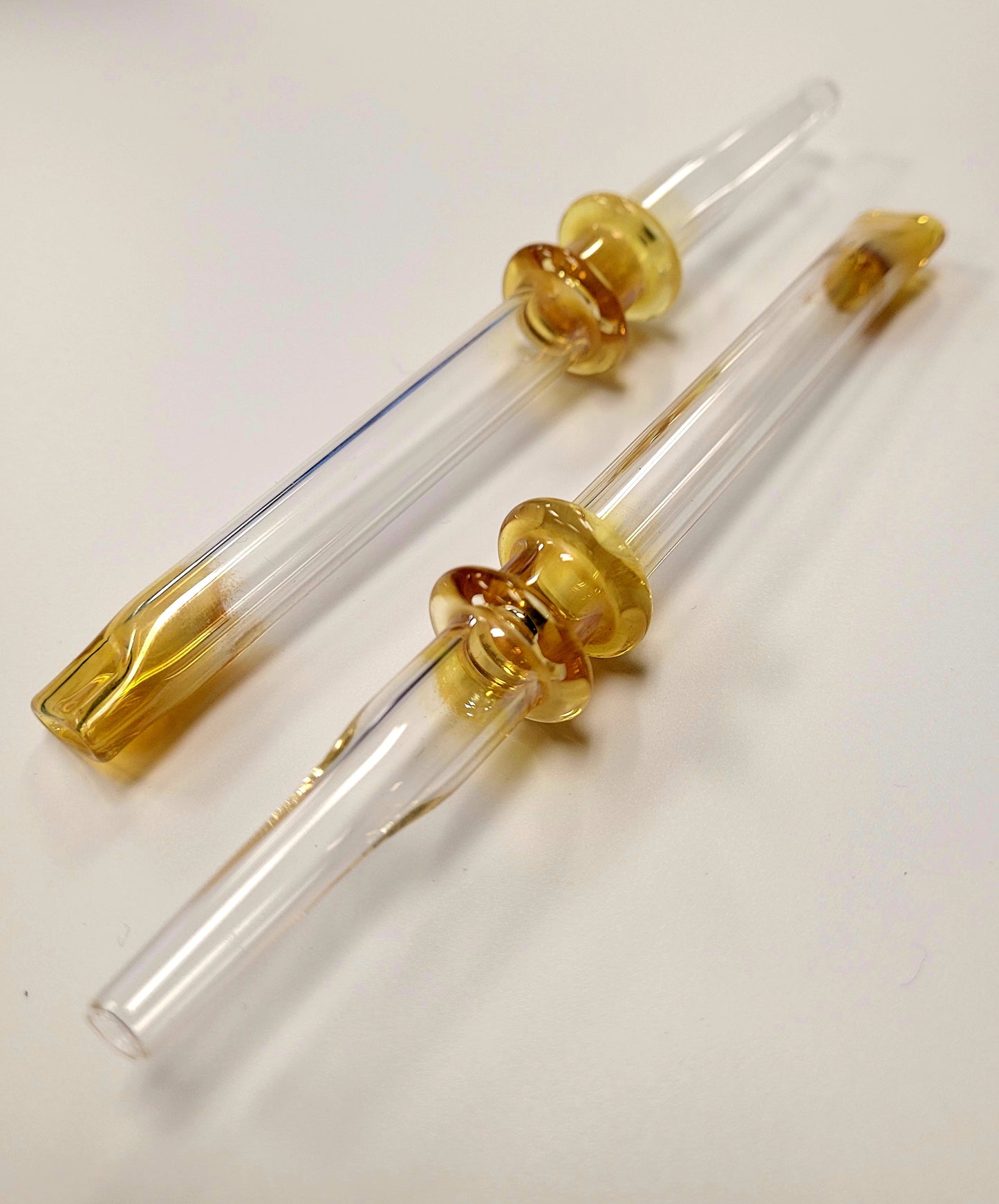 Nectar Collector 6" Glass 2 rings Gold Fumed