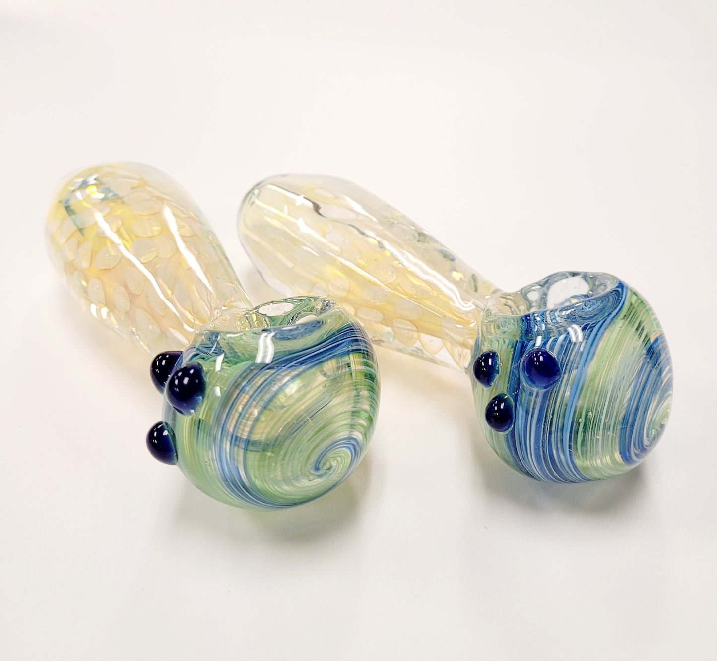 Handpipe 5" Blue Swirl 2CT