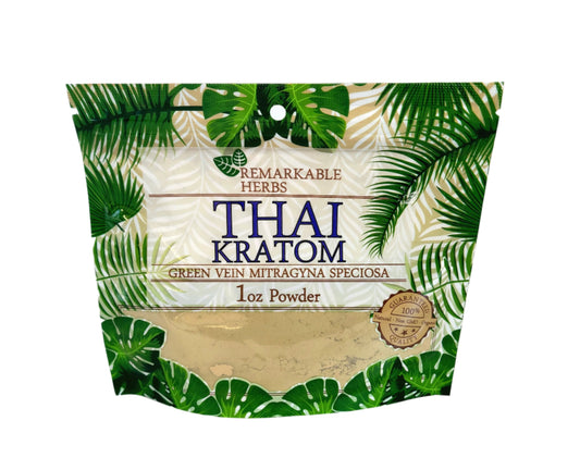 Remarkable Herbs Kratom Powder 1OZ Thai Green