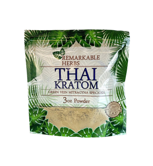 Remarkable Herbs Kratom Powder 3OZ Thai Green