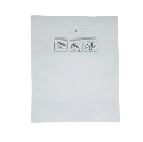 Mylar Bag 1/4LB Opaque White Double Zipper 50CT