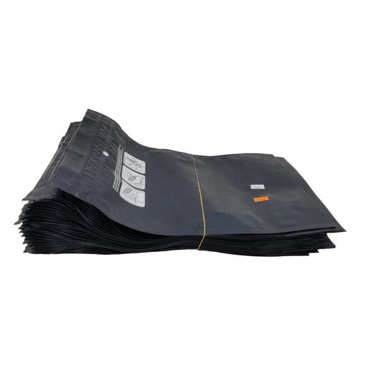 Mylar Bag 1/4LB Opaque Black Double Zipper 50CT