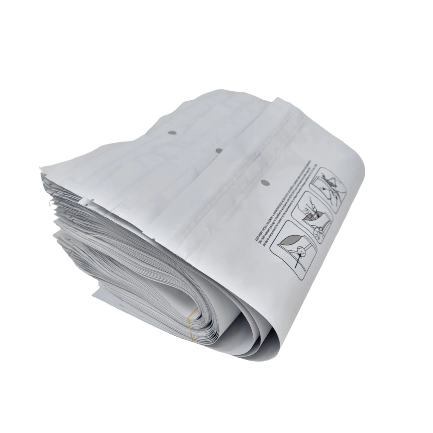 Mylar Bag 1/2LB Opaque White Double Zipper 50CT