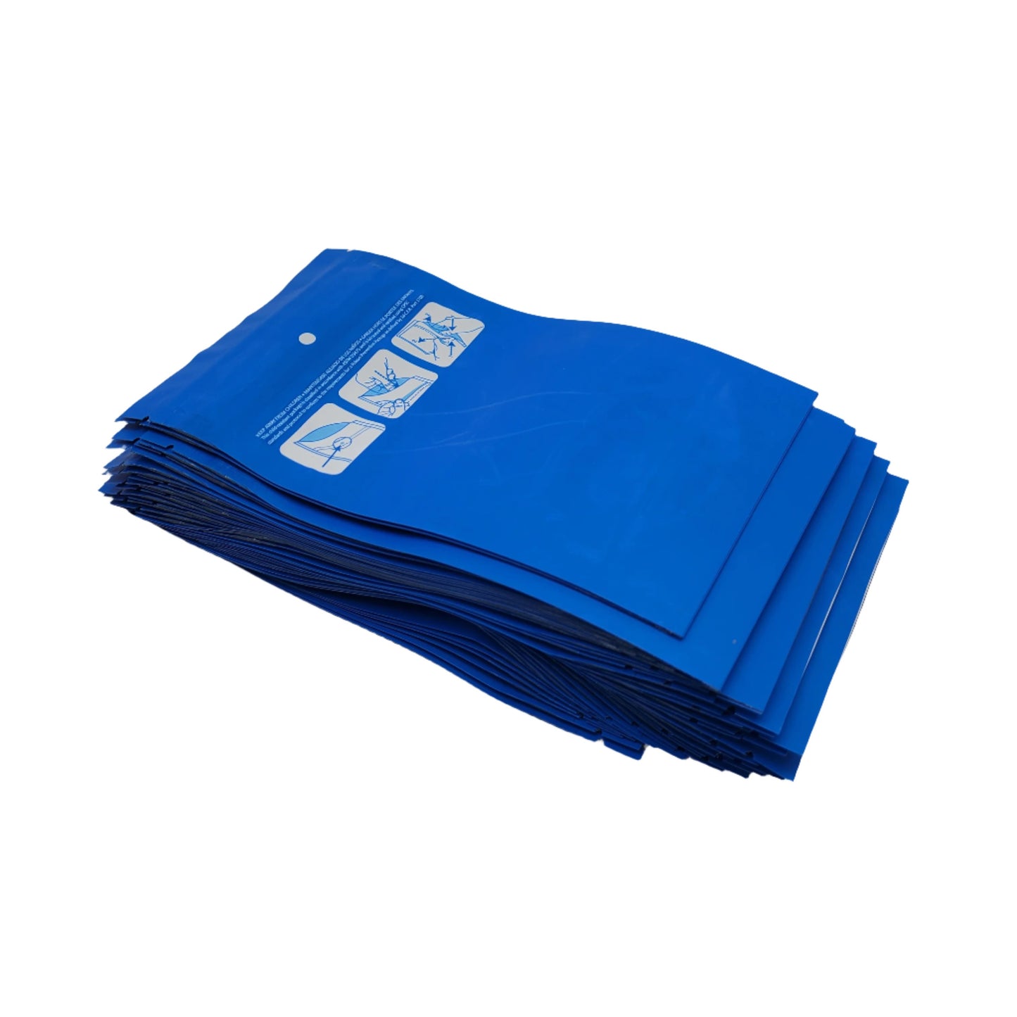 Mylar Bag 1/4OZ Opaque Blue Double Zipper 50CT