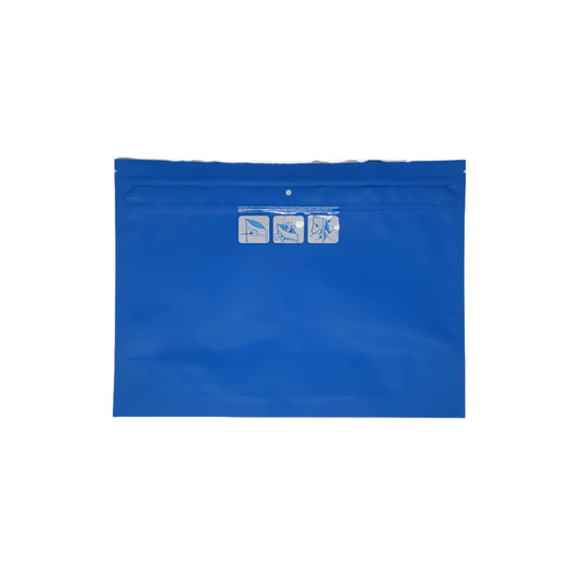 Mylar Bag 12x9 Opaque Blue Double Zipper 50CT