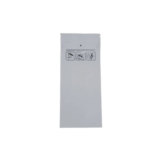 Mylar Bag 3x7 Opaque White Double Zipper 50CT
