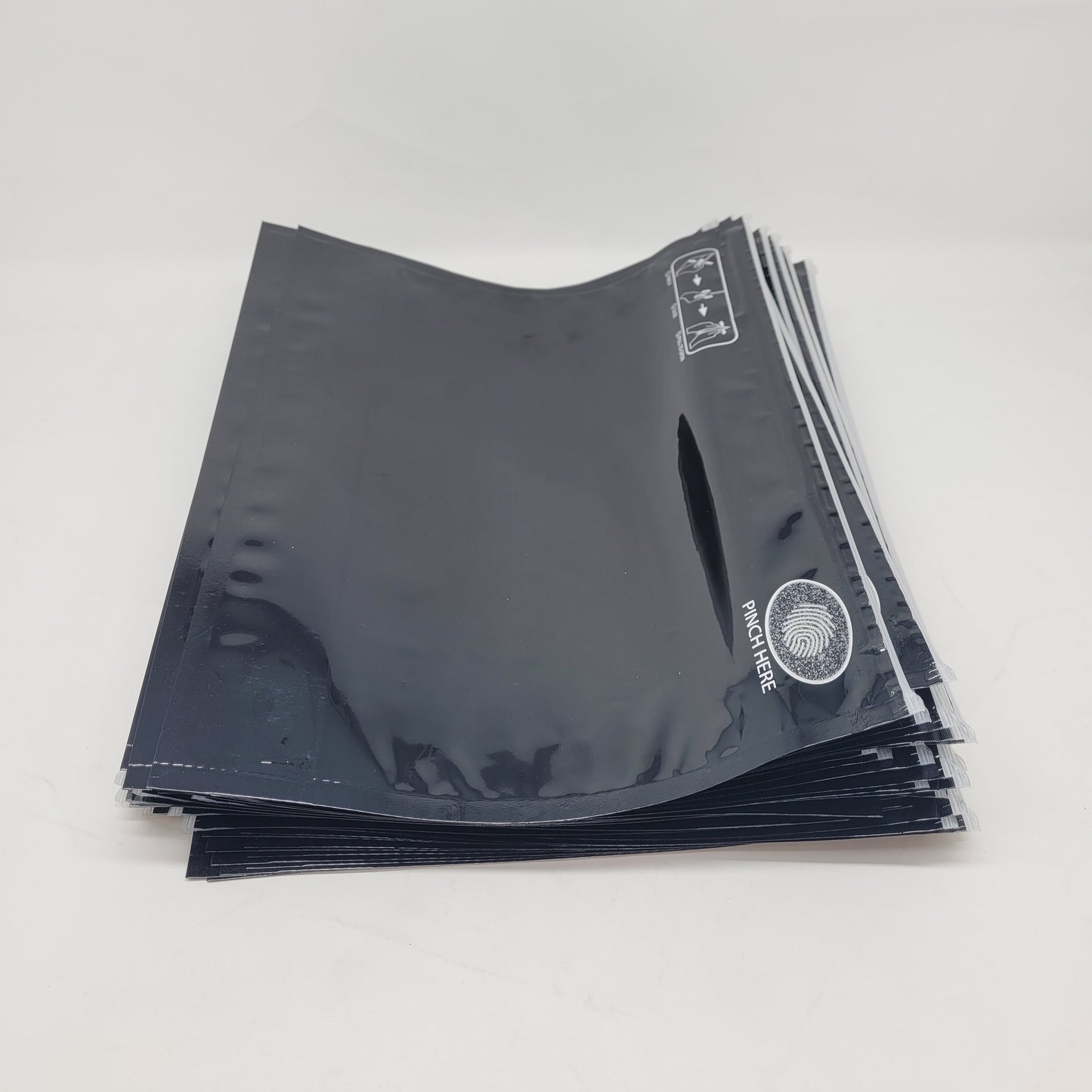 Mylar Bag 12x9 Opaque Black Pinch 50CT