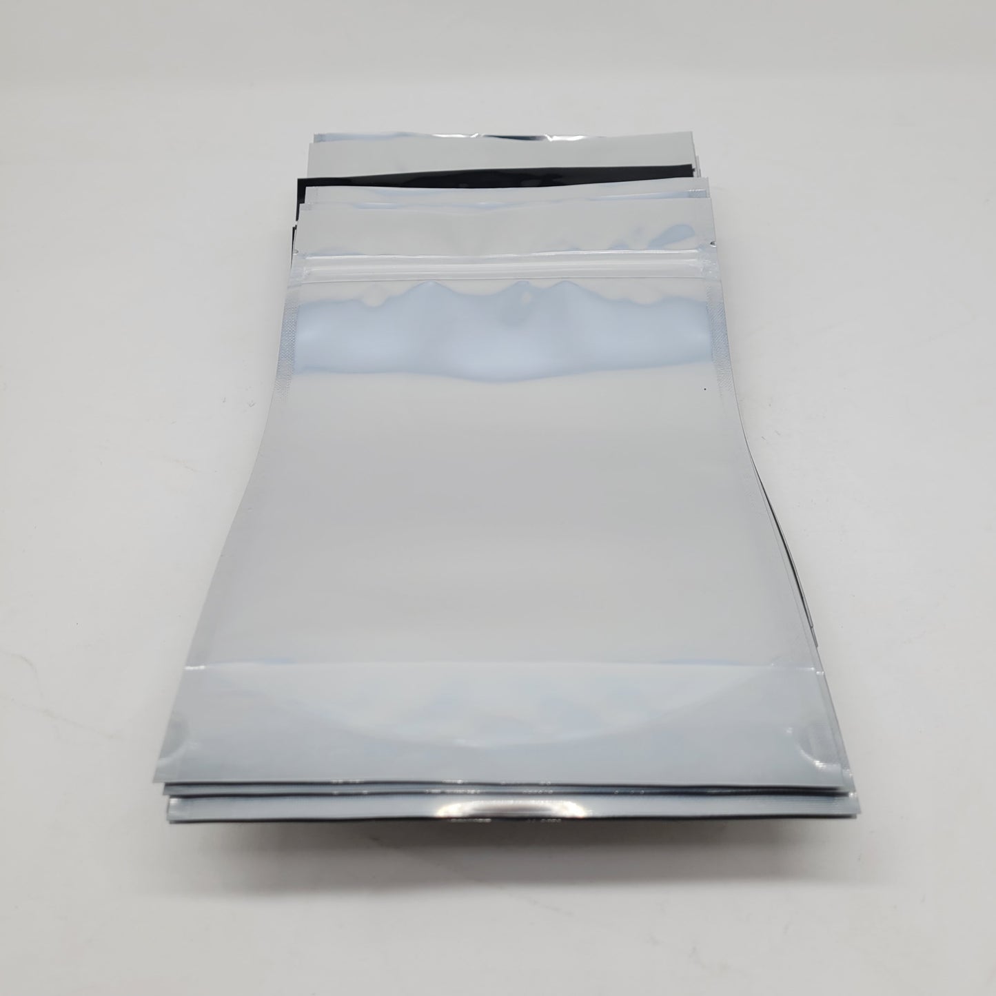 Mylar Bag 1OZ Clear Black Single Zipper 50CT