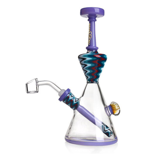 Glass Guru Waterpipe 8.5" Tri Color Mix Design (American Made)