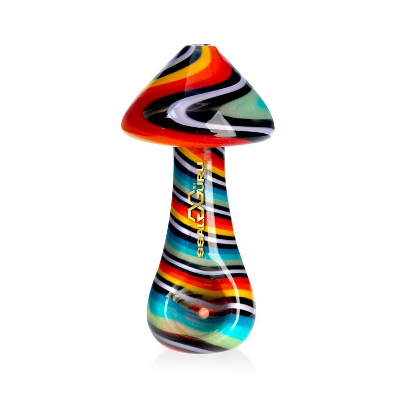 Glass Guru Handpipe 3.5" Mushroom Swirl (American Made)