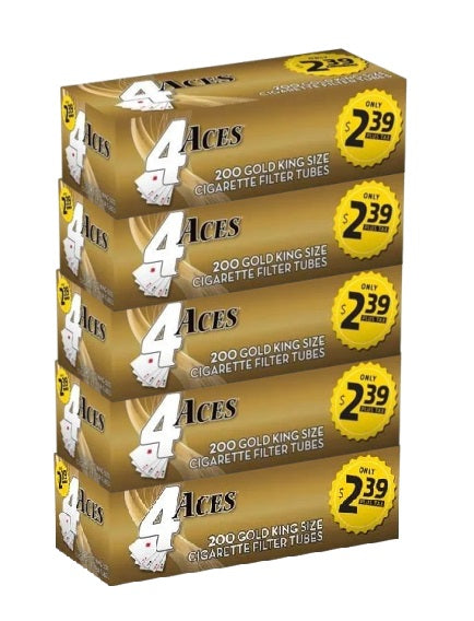 4Aces Tubes 200CT Gold King 5CT (R$2.39)