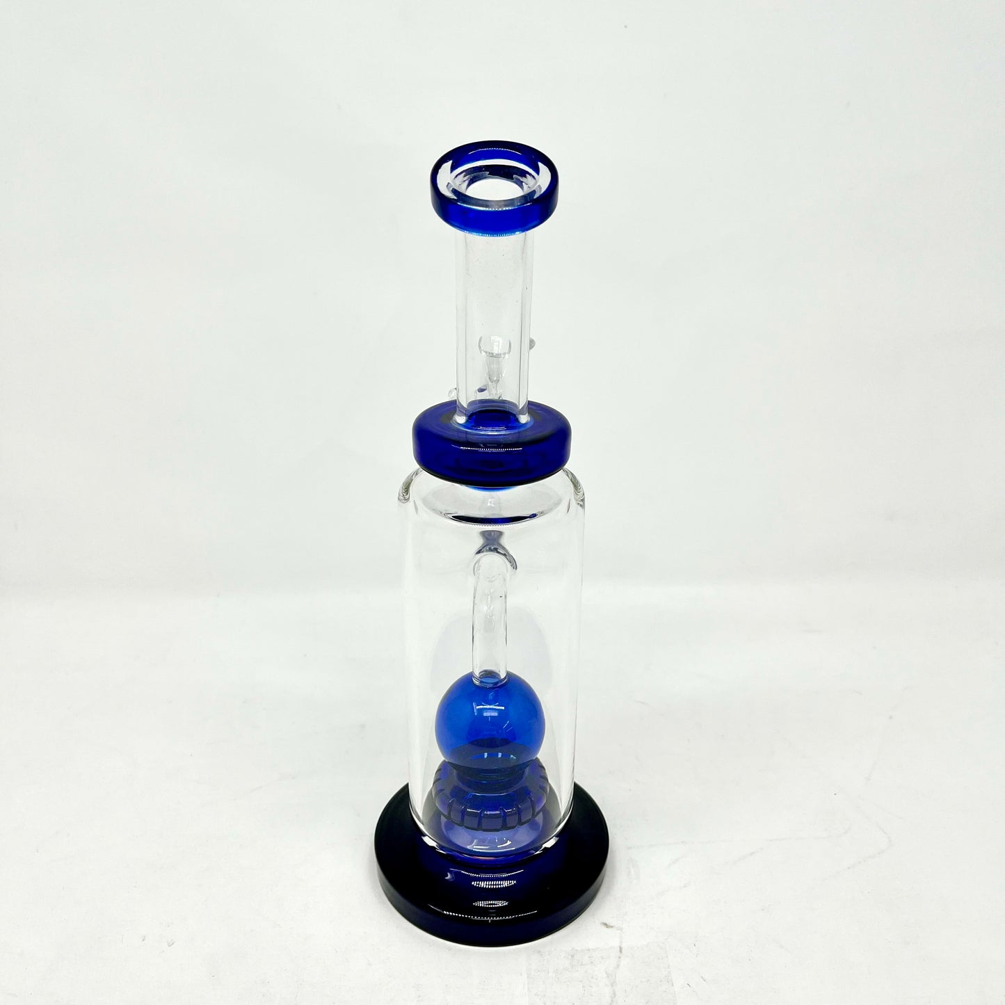 Waterpipe 10" Glass Blue Base Shower Perc