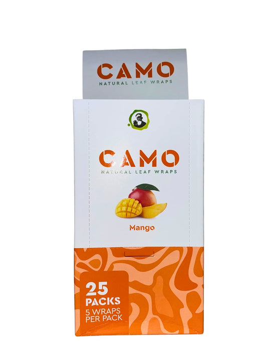 Afghan Hemp Wraps 5CT Camo Mango 25CT Box