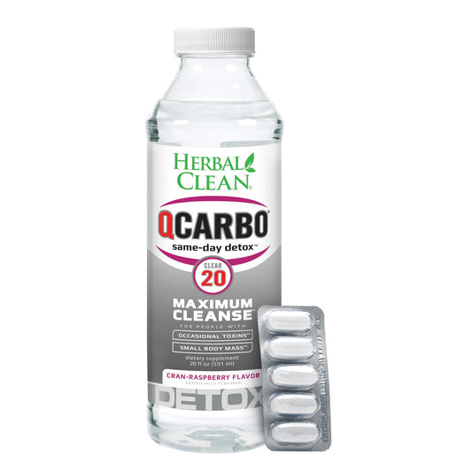 QCarbo Detox 20OZ Clear Cran Raspberry