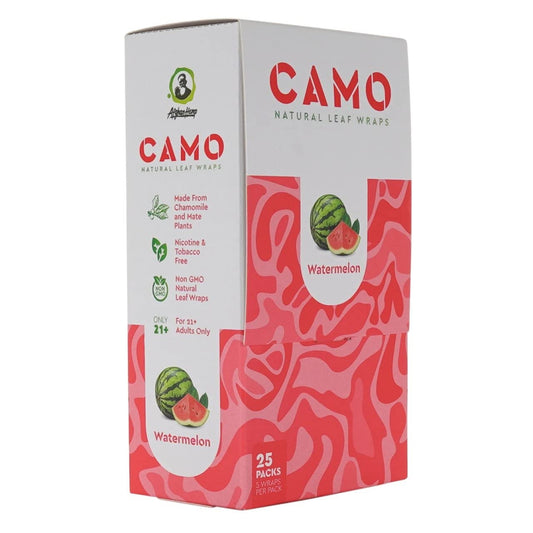 Afghan Hemp Wraps 5CT Camo Watermelon 25CT Box