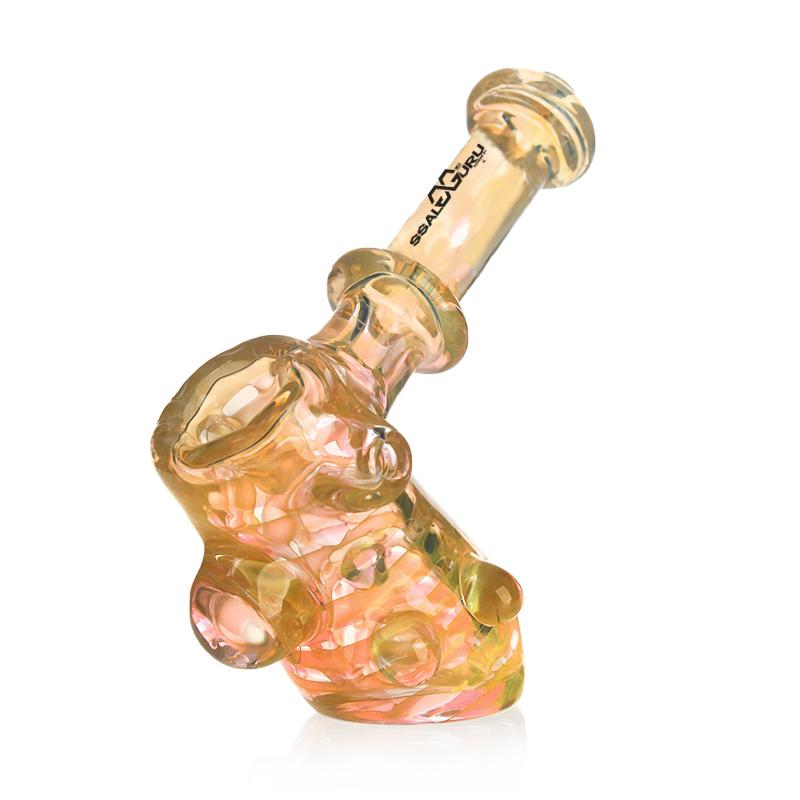 Glass Guru Bubbler Gold Fumed (American Made)