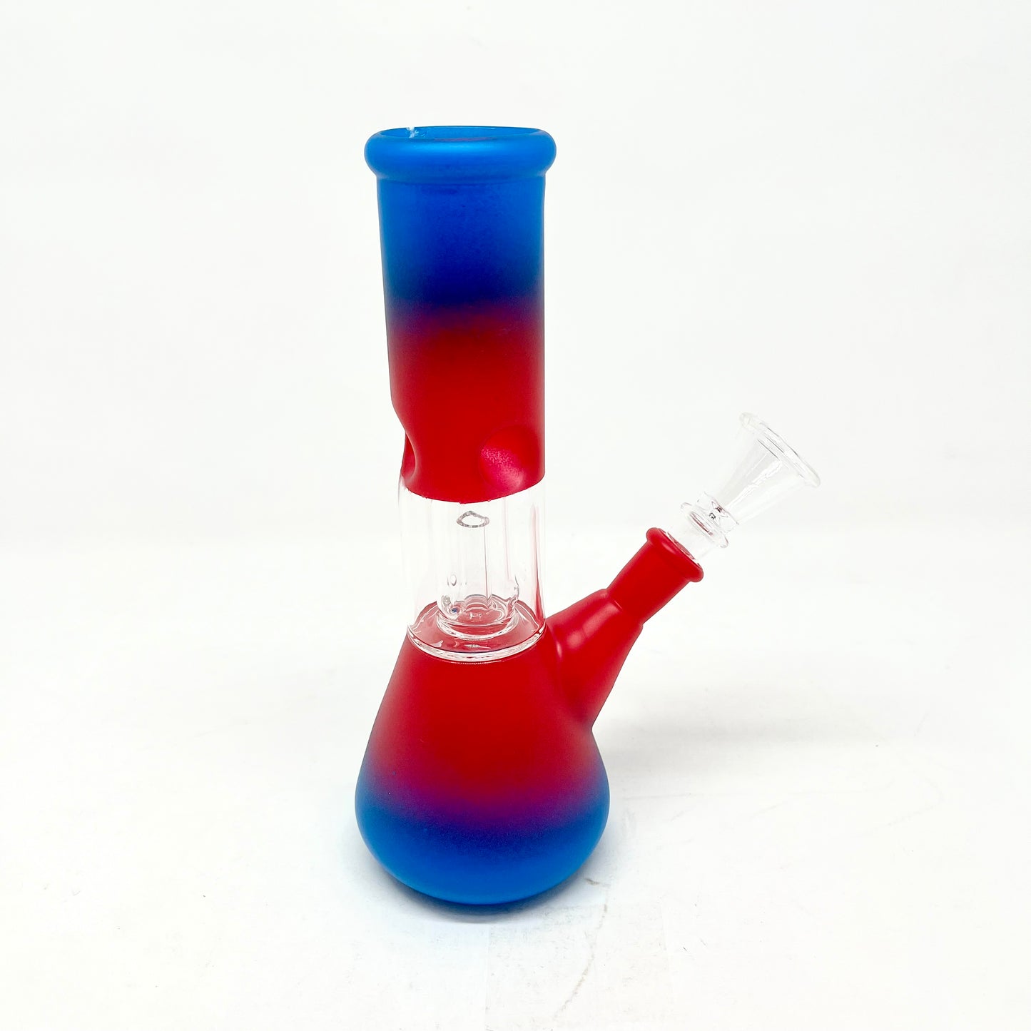 Waterpipe 8" Glass Beaker Mix Color Base & Top