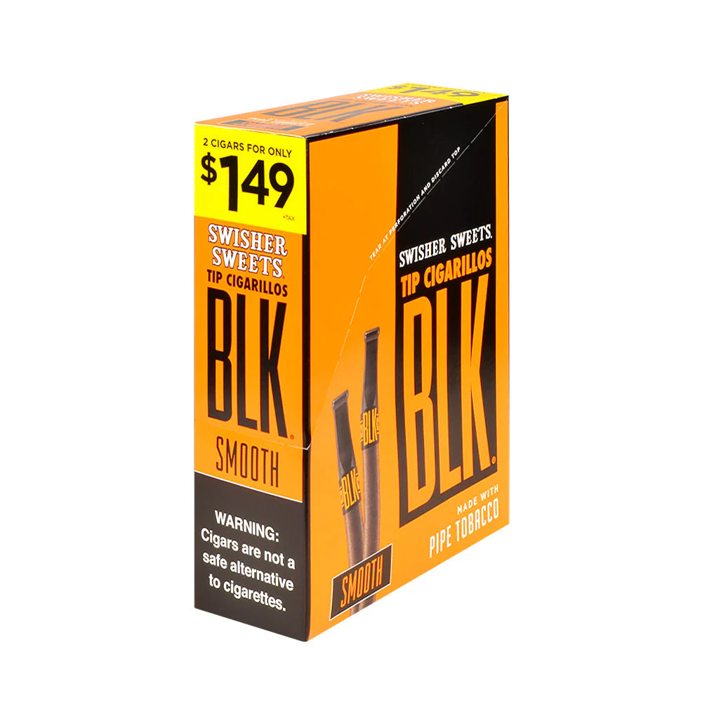 Swisher Sweet Cigarillos 2CT BLK Smooth 15CT Box ($1.49)