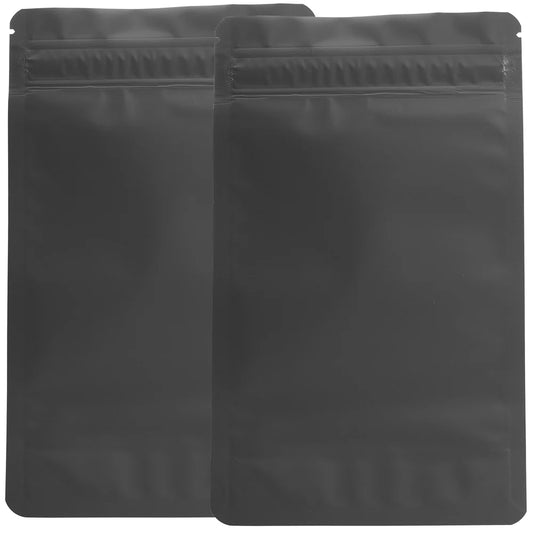 Mylar Bag 1OZ Opaque Black Single Zipper 50CT