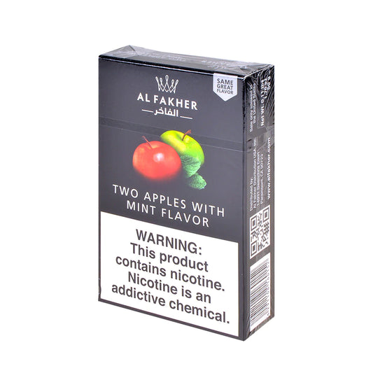 Al Fakher Shisha 50G Two Apples Mint 10CT