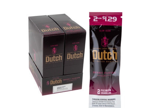 Dutch Cigarillos 2CT Berry Fusion 30CT Box