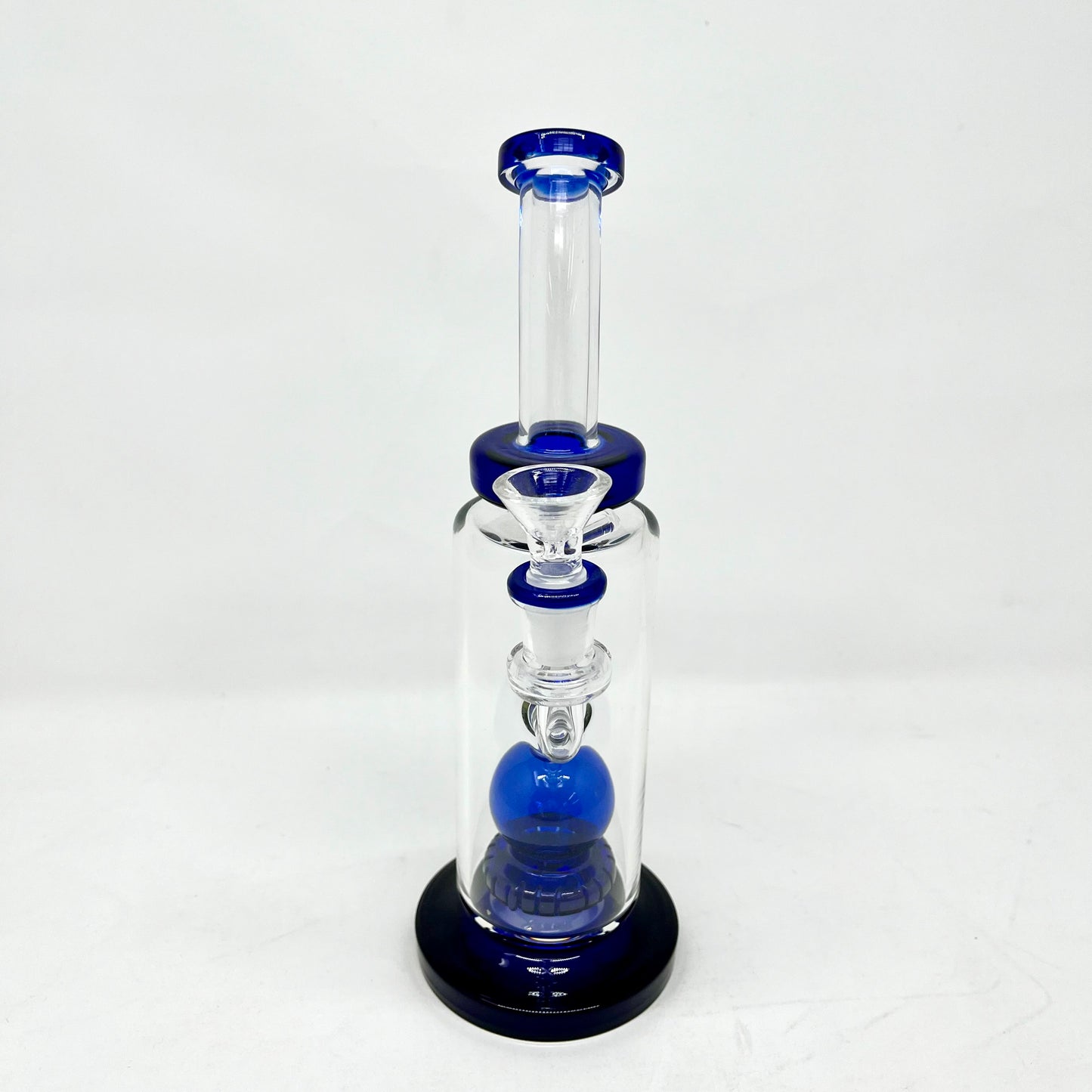 Waterpipe 10" Glass Blue Base Shower Perc