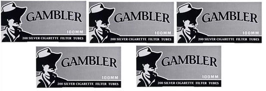 Gambler Tubes 200CT Silver 100MM 5CT