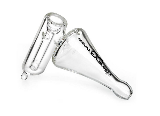 Glass Guru Handpipe 5.8" Helix Hammer Clear