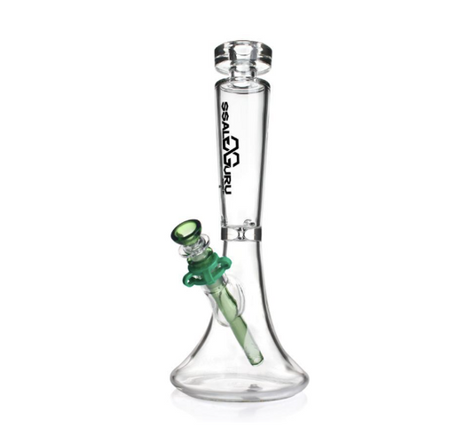 Glass Guru Waterpipe 12" Beaker Helix Mix Color