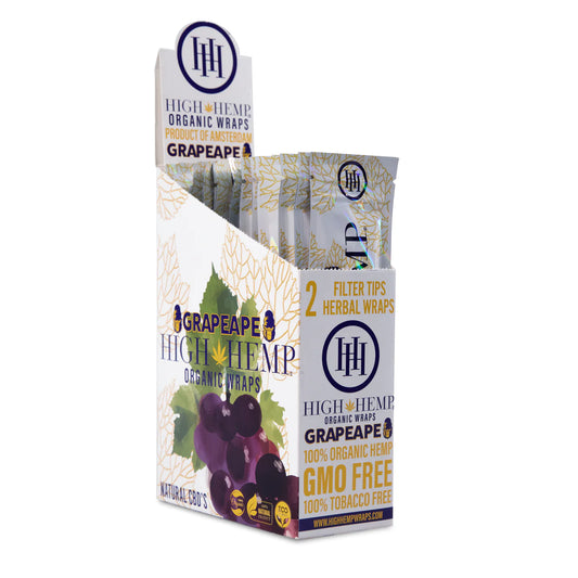 High Hemp Wraps 2CT Grapeape 25CT Box