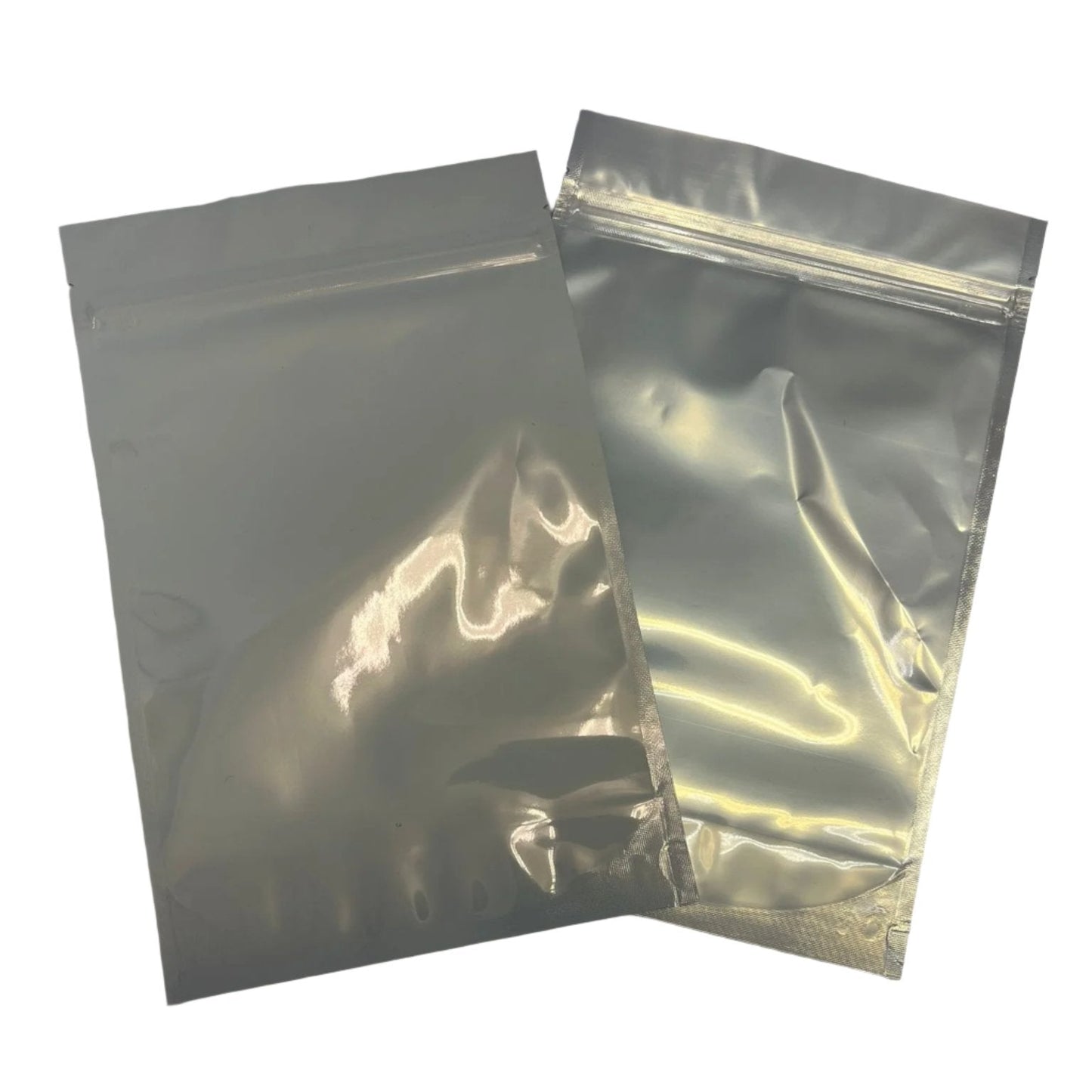 Mylar Bag 1OZ Clear White Single Zipper 50CT