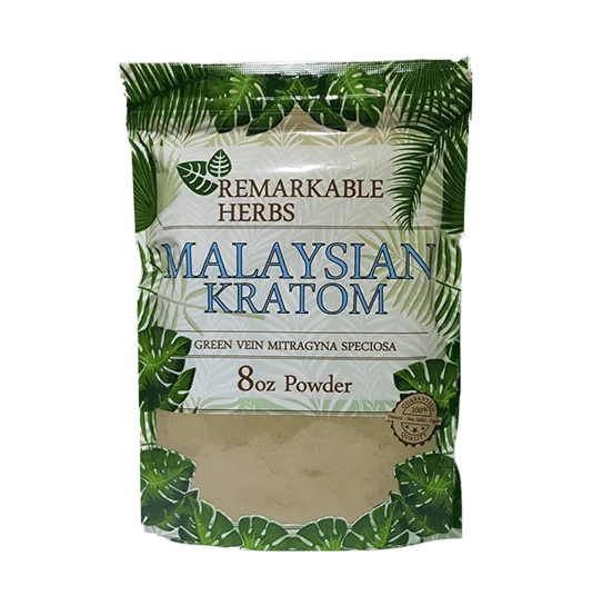 Remarkable Herbs Kratom Powder 8OZ Malaysian Green