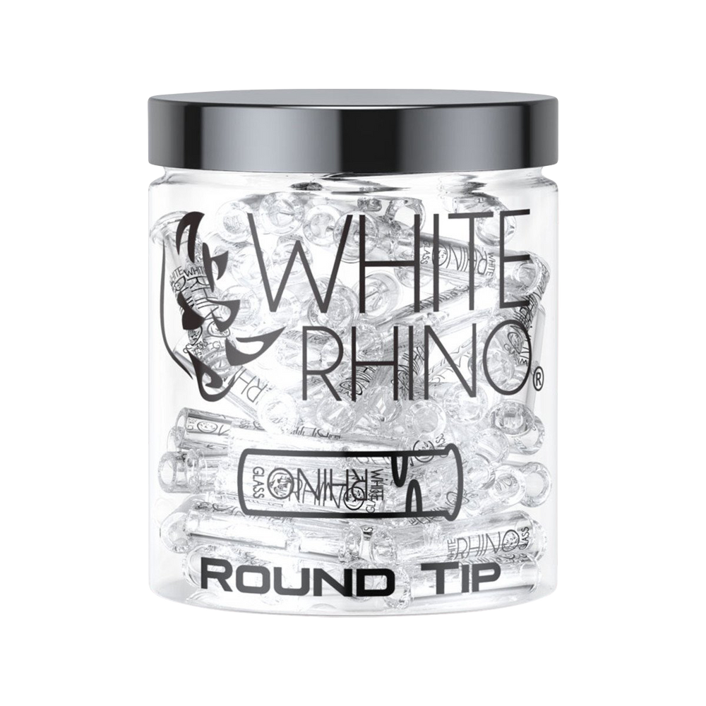 White Rhino Tips Glass Round 100CT