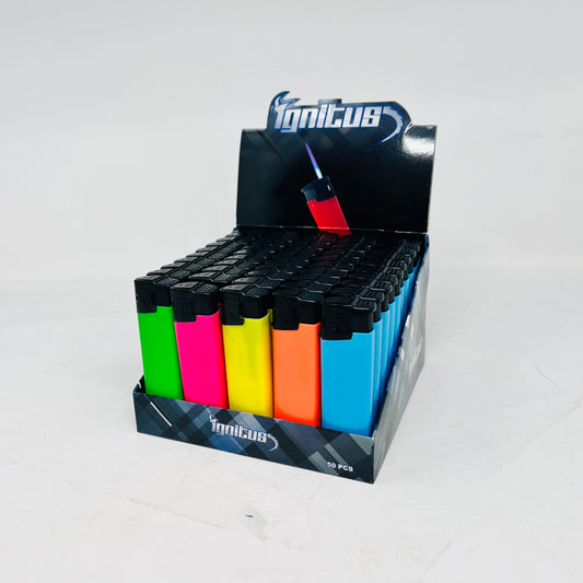 Ignitus Lighter Windproof Fliptop Neon 50CT Box