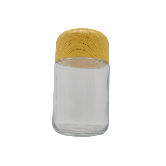 Jar 4oz Round Clear Wood 120ct Case