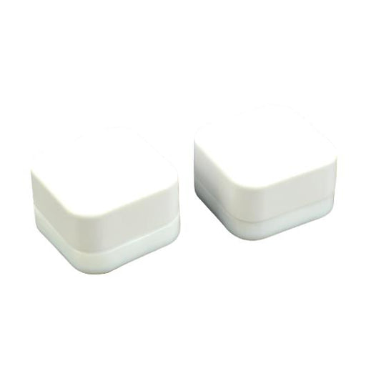 Jar 9ML Square White Matte 360ct Case