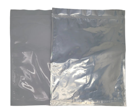 Mylar Bag 1LB Clear White Single Zipper 50CT