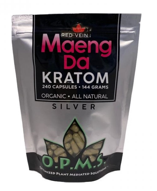 OPMS Kratom Caps 240CT Silver Maeng Da Red