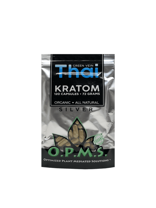 OPMS Kratom Caps 30CT Silver Green Vein Thai