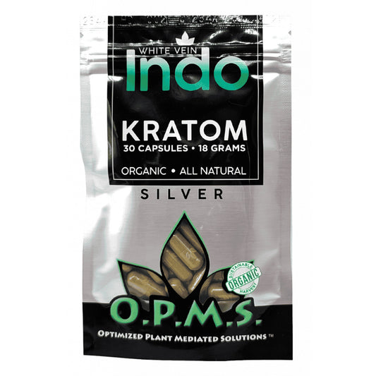 OPMS Kratom Caps 30CT Silver White Vein Indo