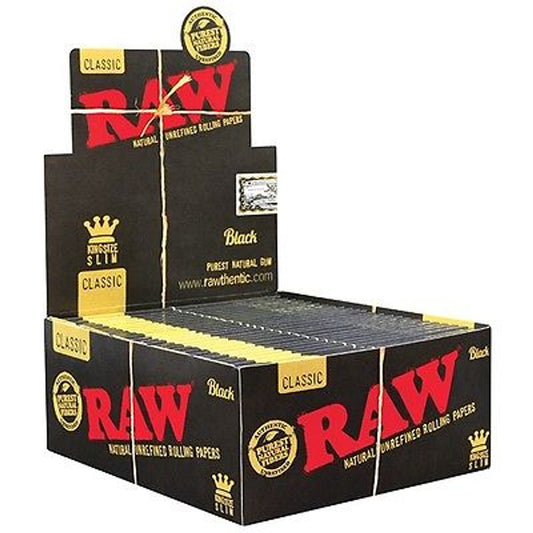 Raw Papers King Slim Classic Black 50CT